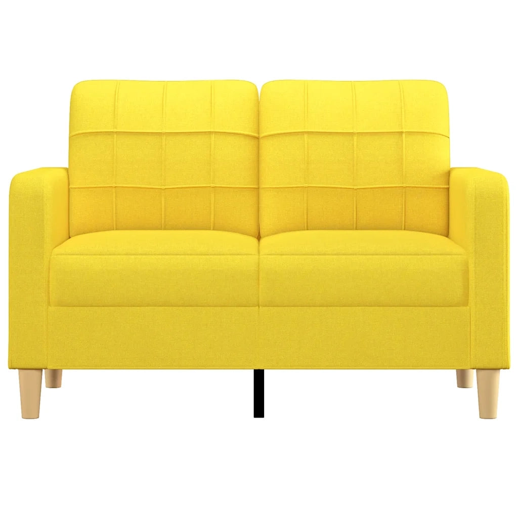 Divano a 2 Posti-Sofa 2 Posti Giallo Chiaro 120 cm in Tessuto 825249