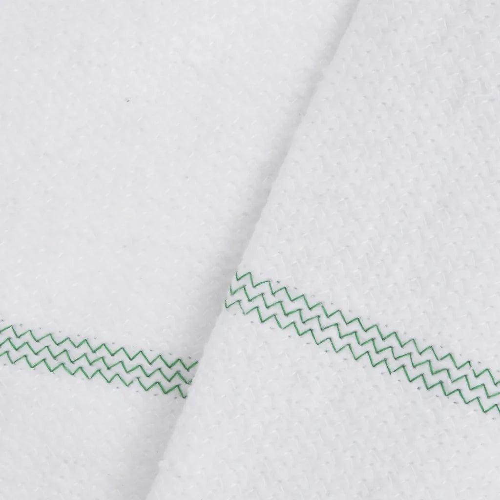 Panni per la Pulizia 10pz Righe Bianche e Verdi 50x60 cm 4014091