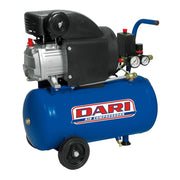 Trade Shop - Compressore Aria 24 Litri 2hp Con Kit Omaggi Leggero E Portatile 8 Bar -
