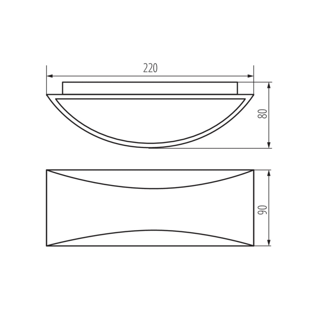 Applique esterna Kanlux BISO LED 8W IP54 grafite alluminio