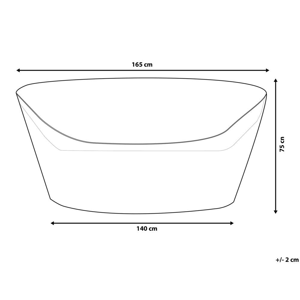 Copertura per mobili da giardino Tessuto rivestito in PVC grigio 165 x 140 x 75 cm