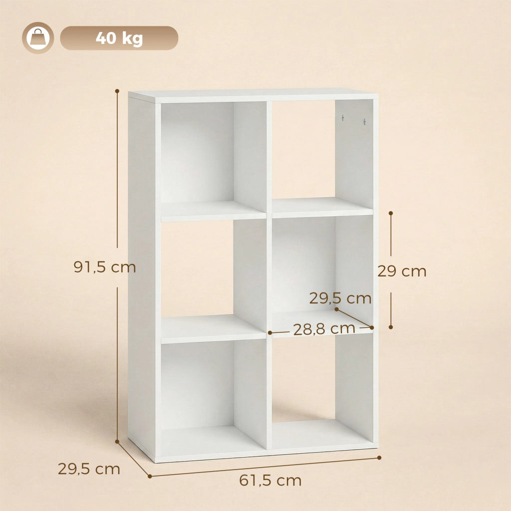 Libreria con 3 Ripiani ¨C Minimal ¨C Bianco 60x24x30