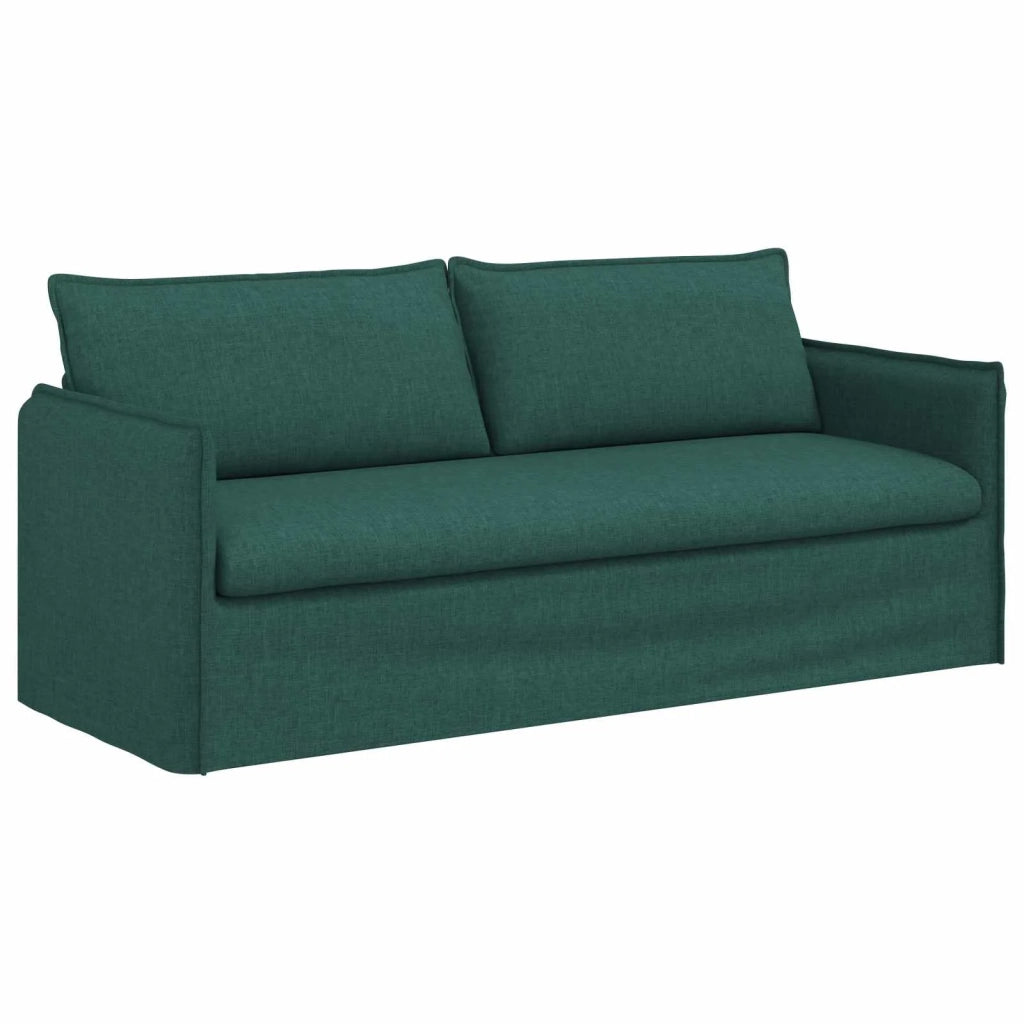 Divano 2 pcs Verde Scuro 196 x 82 x 85 cm Tessuto