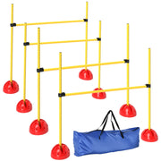 Kit Agilit¨¤ per Cani con 4 Ostacoli Regolabili e Borsa ¨C zephmum ¨C Giallo e Arancione