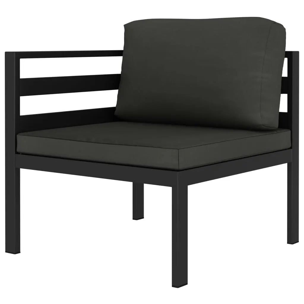 Set Divani da Giardino 7 pz con Cuscini in Alluminio Antracite 3115920