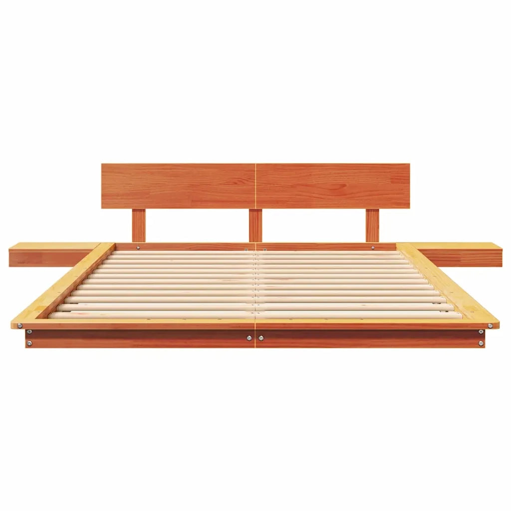 Struttura del letto-Giroletto Marrone 135 x 190 cm legno 353032