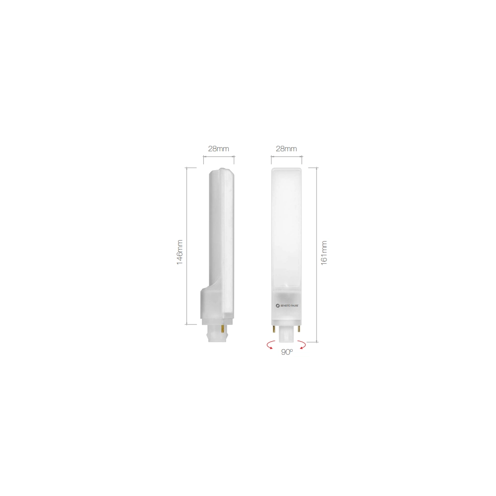 Lampadina a led G24 9W 880lm 3000K