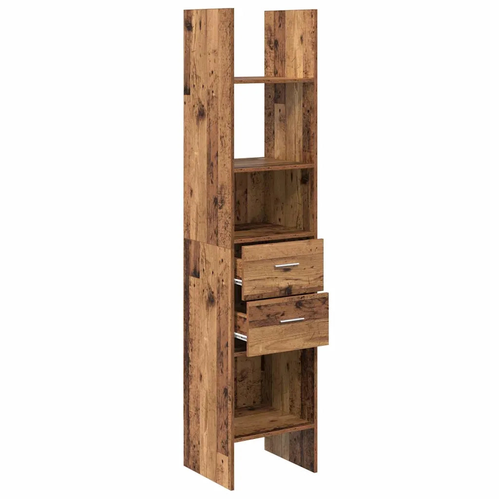 Armadio per Libri Legno vecchio 40 x 35 x 180 cm 875439