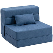 Divano letto imbottito ¨C Minimal ¨C blu scuro