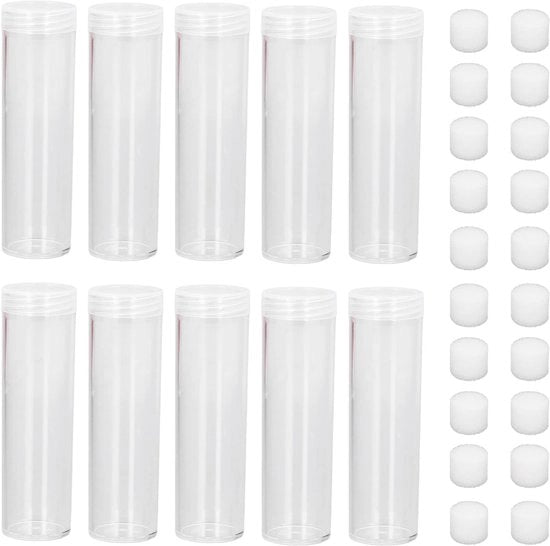 Munitore Ronde a Bocca Transparente in Plastica - 10 Pezzi - Protezione per Piumino - Altezza 11 cm - Munitore a Bocca