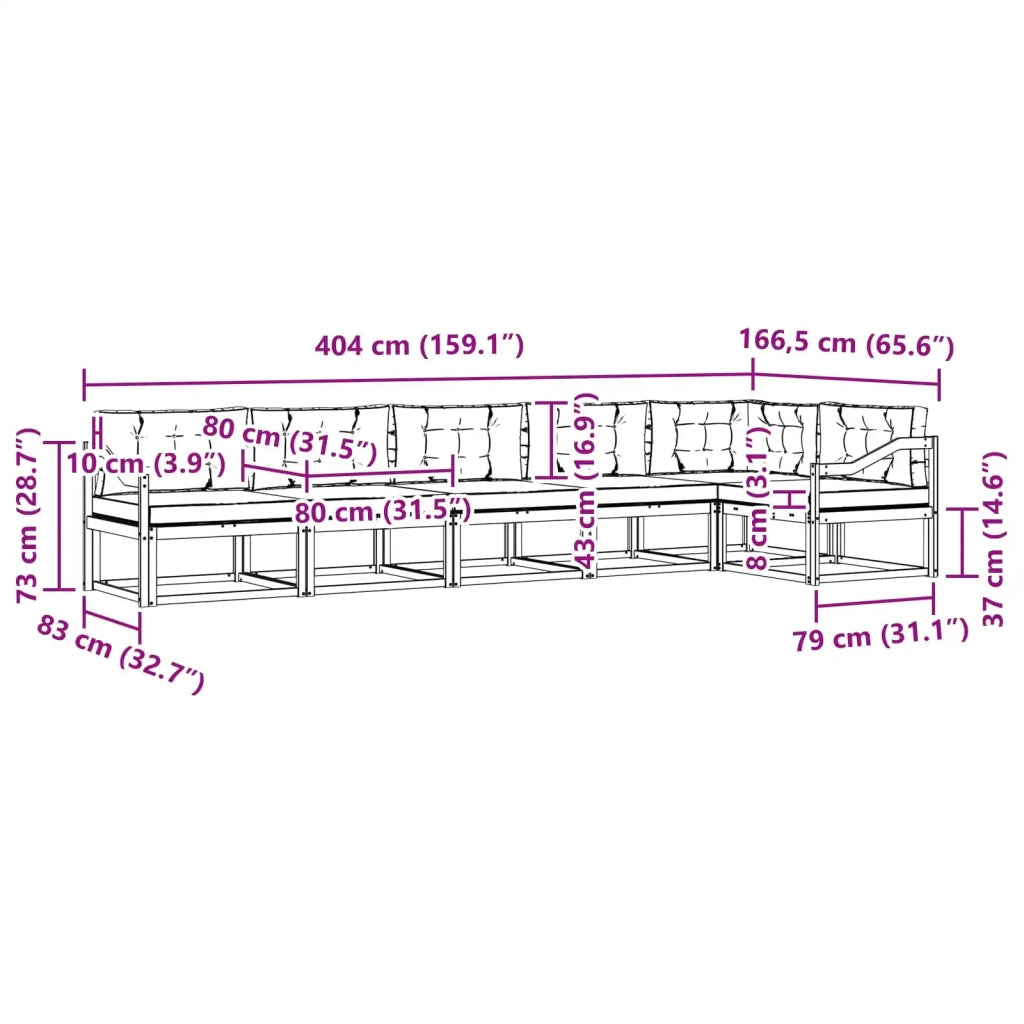 Set di divani da esterno 4 pz Bianco e Grigio Chiaro Poliestere 3386530