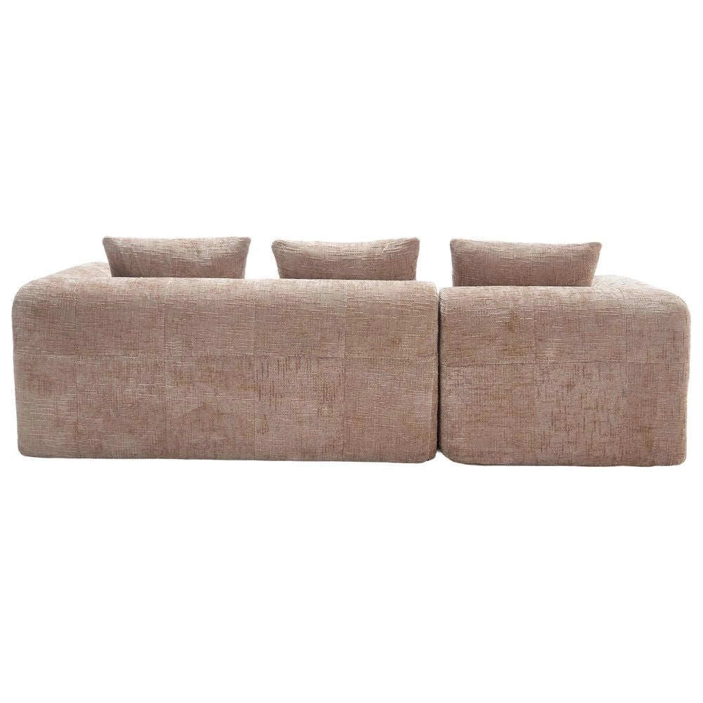 Divano modulare - Xylo - 3 posti forma L chenille tasche kaki