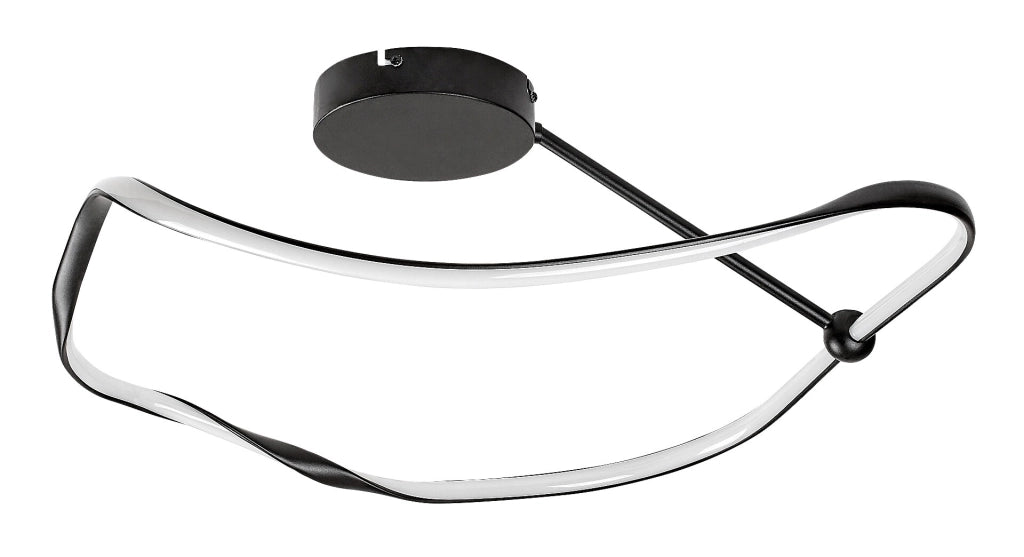 Plafoniera LED moderna nera forma irregolare 38W Rabalux