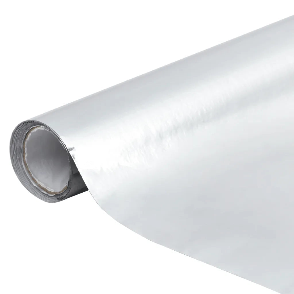 Pellicola Autoadesiva per Mobili Argento Lucido 500x90 cm PVC 326148