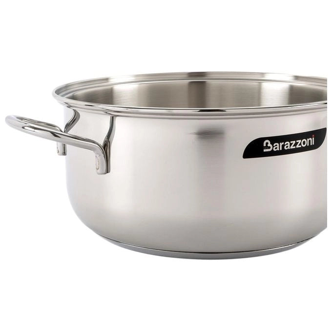 Barazzoni 266102028 Bonita Casseruola in Acciaio Inox 28 cm con Fondo Tripla Strato adatto a tutte le Fonti di Calore incluso Induzione Lavabile in Lavastoviglie colore Antracite