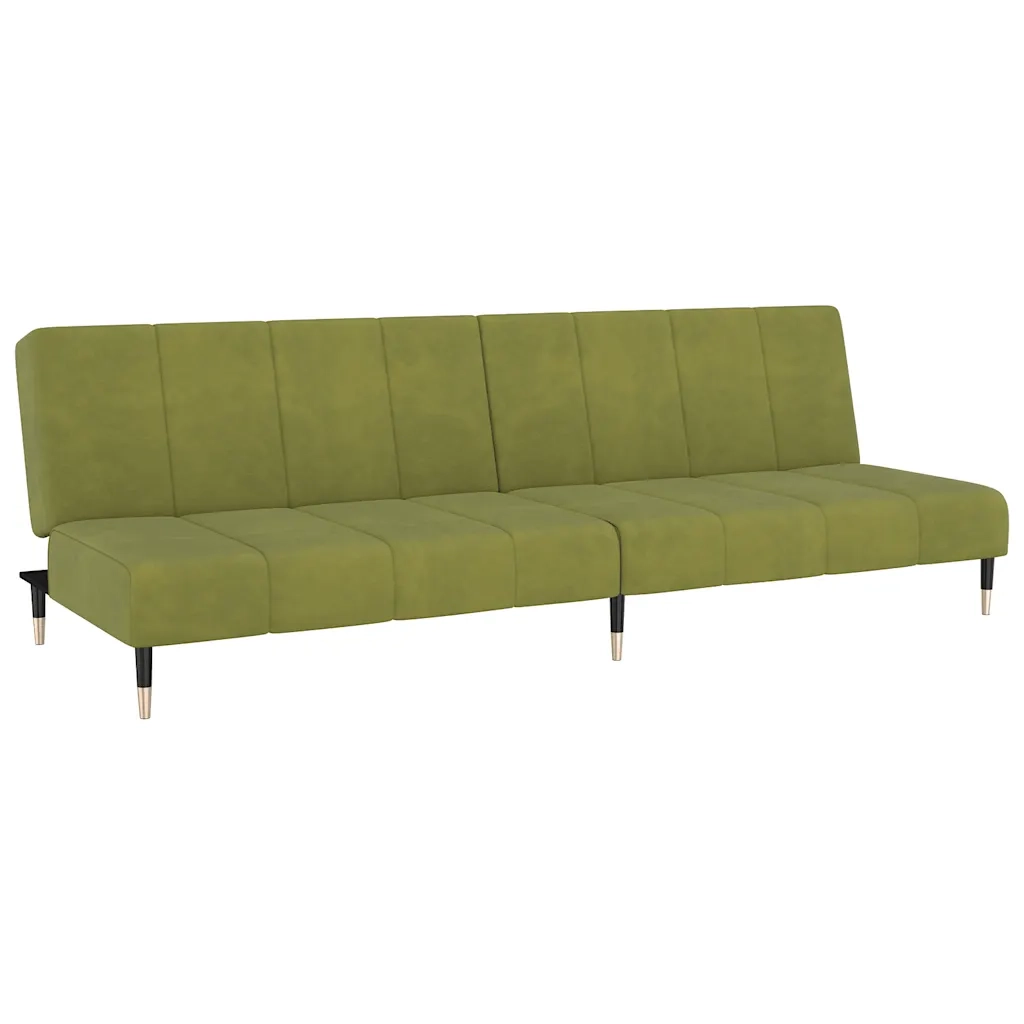 Divano letto | Sof¨¤ letto | Letto singolo a 2 Posti Verde Chiaro in Velluto