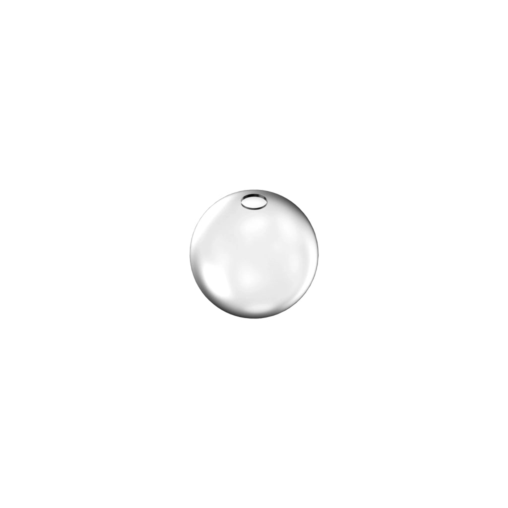 Rosone Contemporaneo Rubber Metallo Bianco Piccolo