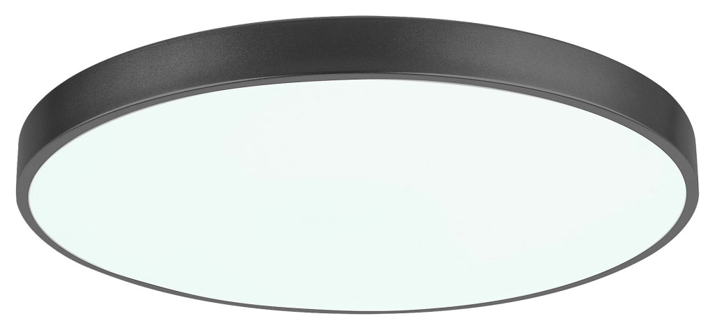 Plafoniera LED 60W 60cm nera opaca con telecomando