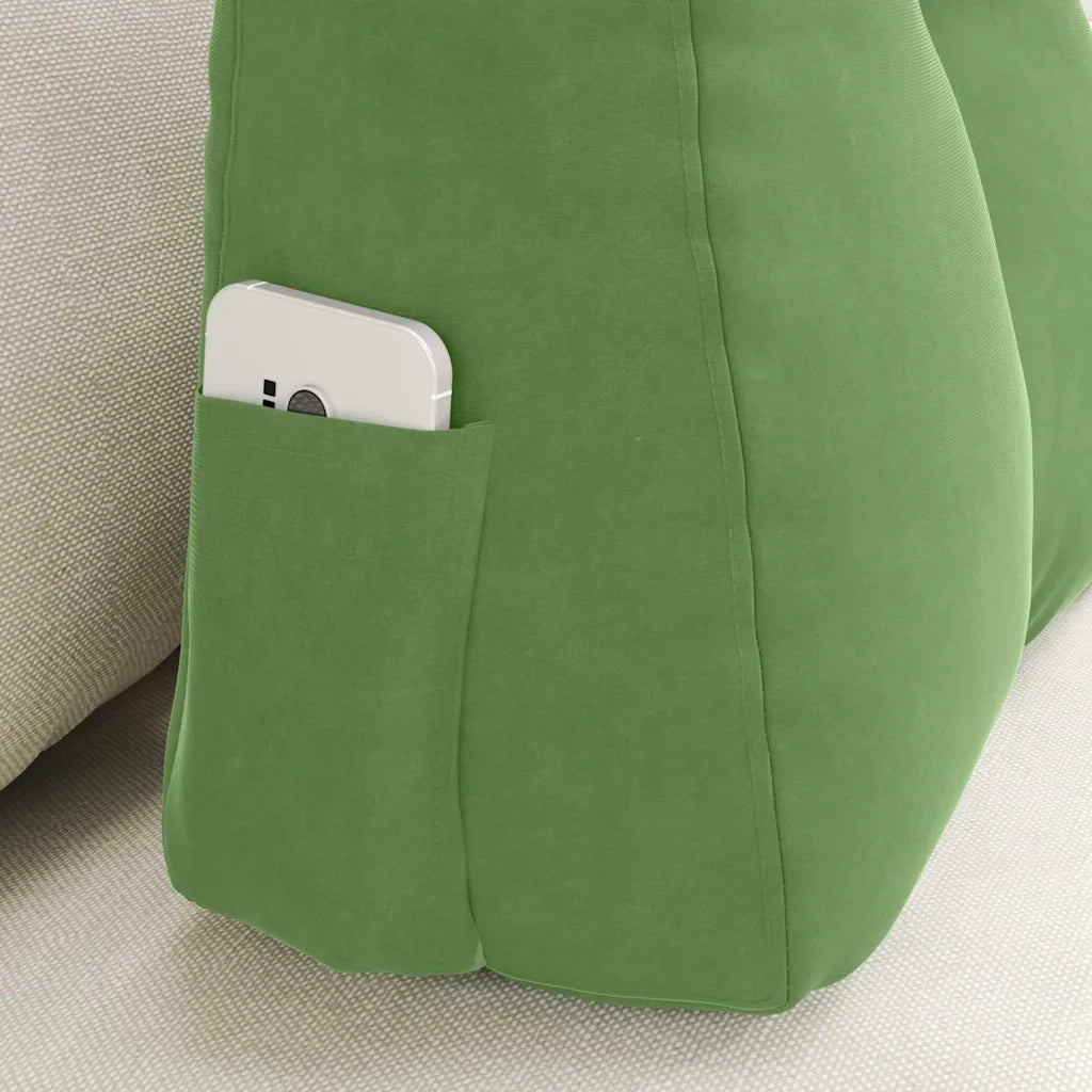 Cuscino per Schiena Verde chiaro 60 x 24 x 50 cm Velluto 42014403