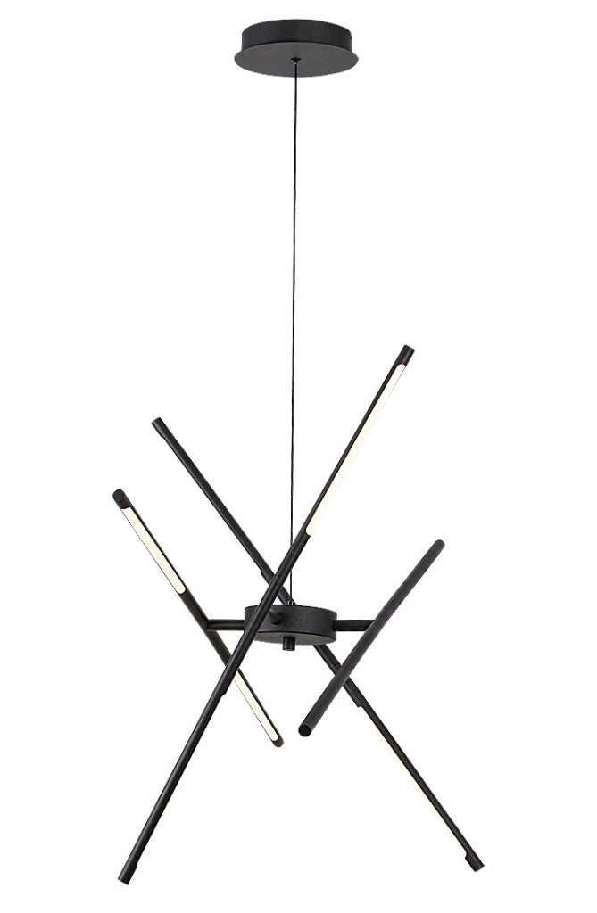 Lampadario LED Rabalux Henli 30W nero Ø76 cm regolabile