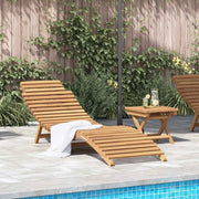 Lettino da sole 2 pcs Marrone Legno di teak solido 42008388