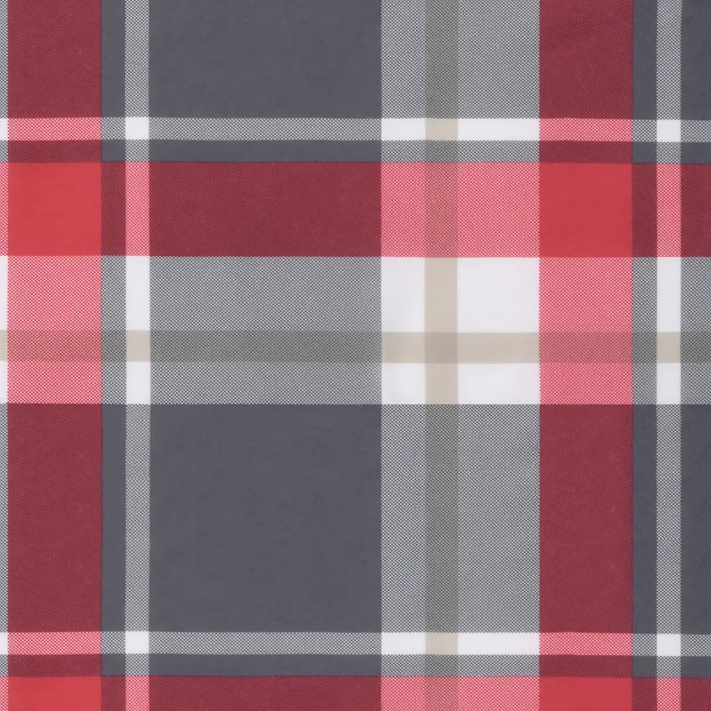 Cuscino per Pallet a Quadri Rosso 58x58x10 cm in Tessuto 360913