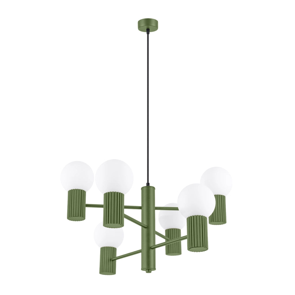 Lampadario HALO 6 verde oliva