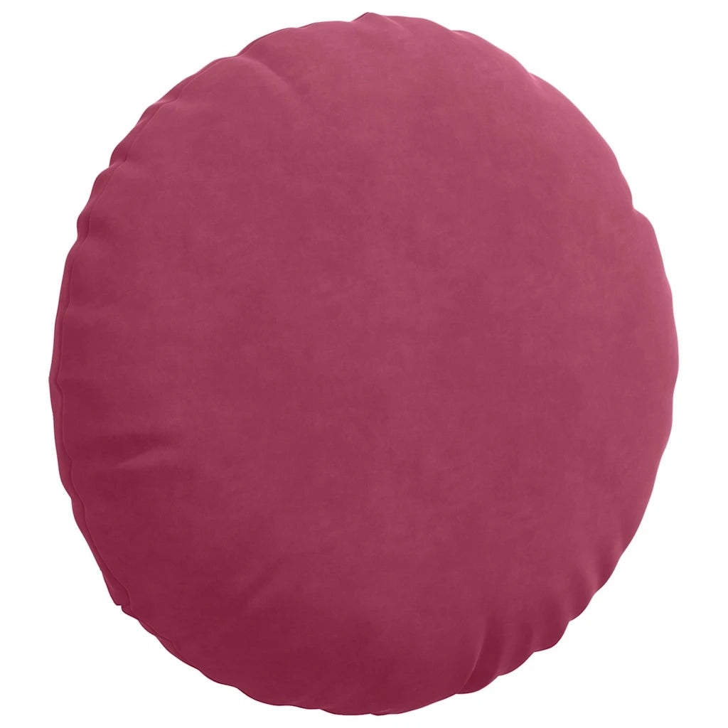 Cuscini per Seduta 2 pcs Rosso Vino Ø60 x 21 cm Velluto 42014216