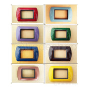 Trade Shop - Placchette Placche In Abs Compatibili Per Master Modo Colorra Placca Copriprese - Avorio -7 Fori     -