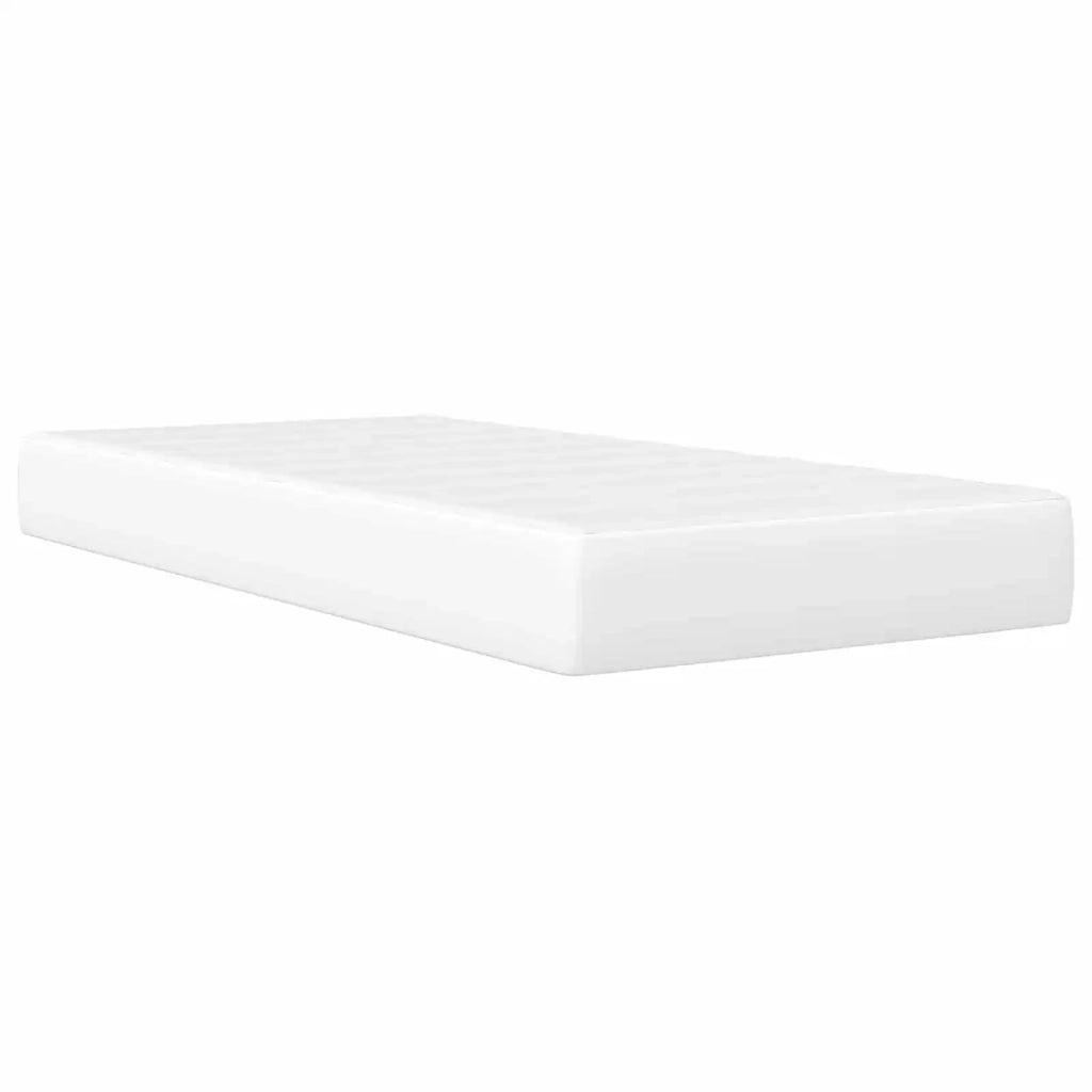 Letto singolo | Letto per adulti | Struttura del letto con testiera Bianco 100 x 200 cm Similpelle