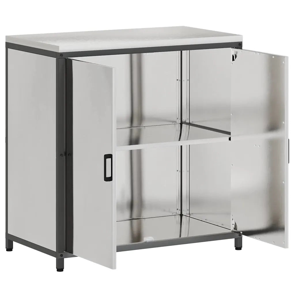 Stoccaggio in cucina con porta Argento 60 x 50 x 92 cm Acciaio
