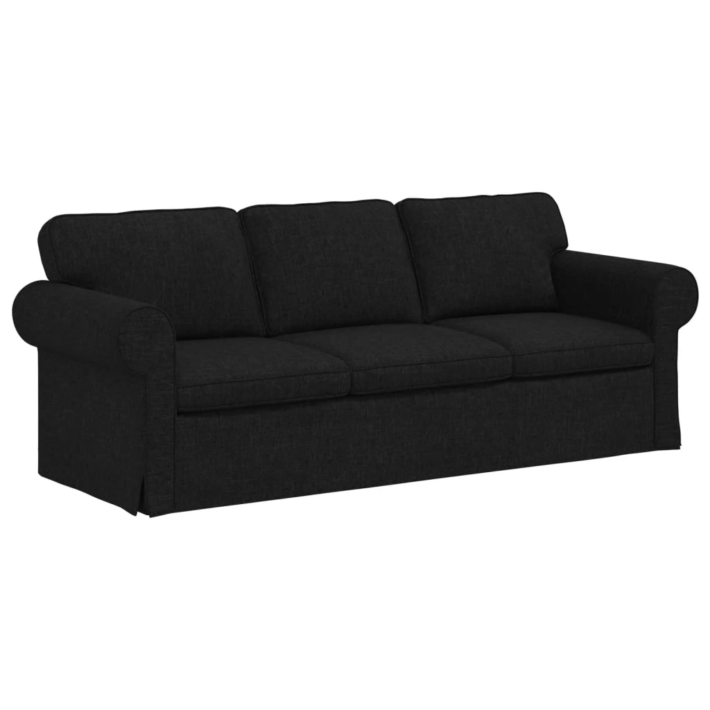 Set di divani 2 pcs Nero 215 x 82 x 80 cm Tessuto 3407576