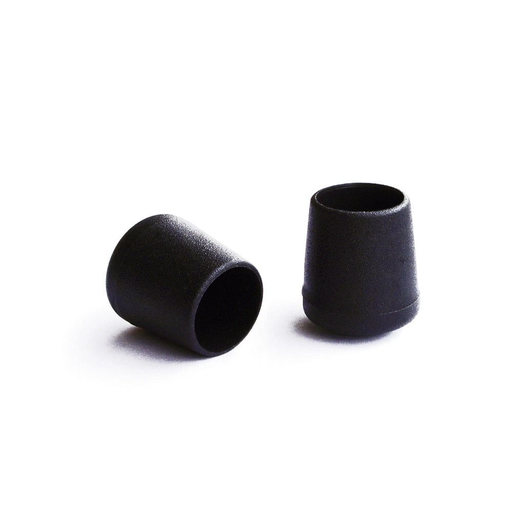 Puntali esterni tondi neri Ã˜ 20 mm. 4 pz.