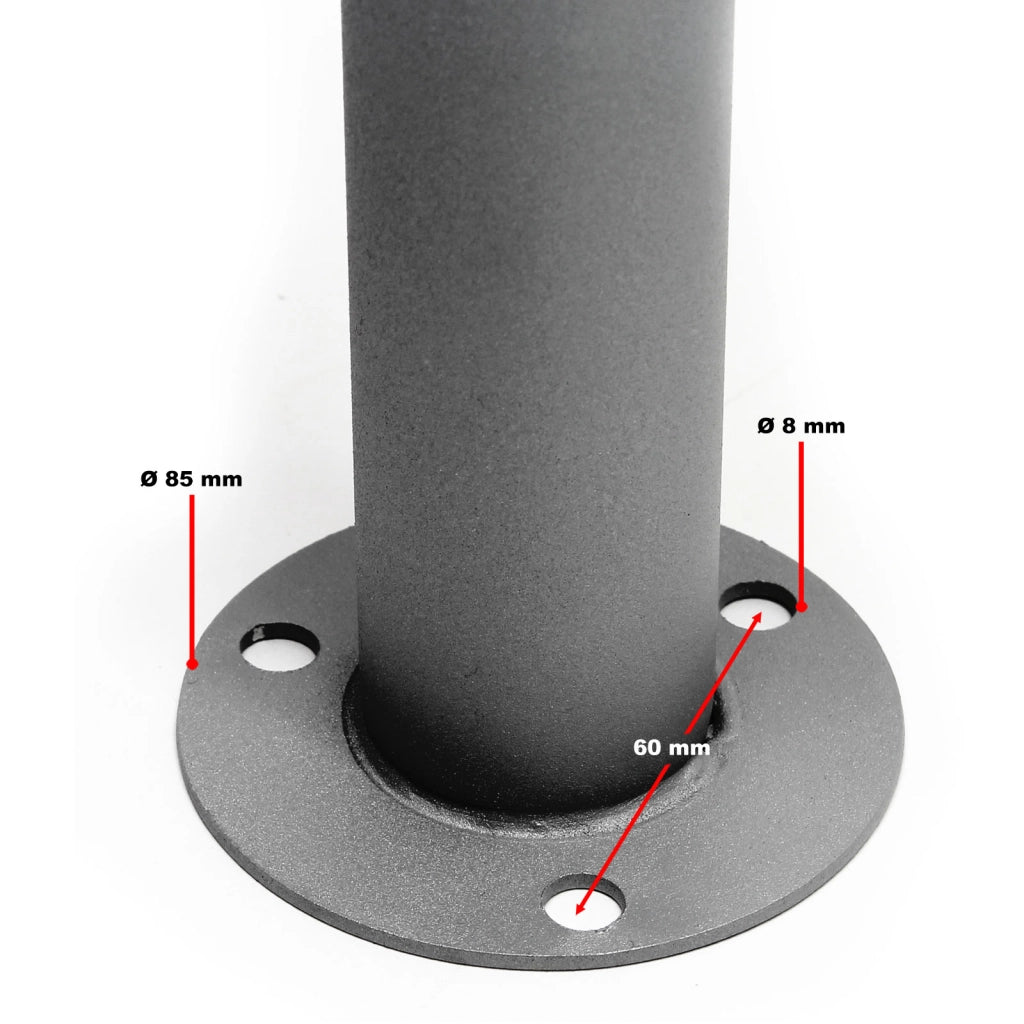 Telaio di supporto per 4 cassette postali singole, verniciato a polvere antracite, per condomini