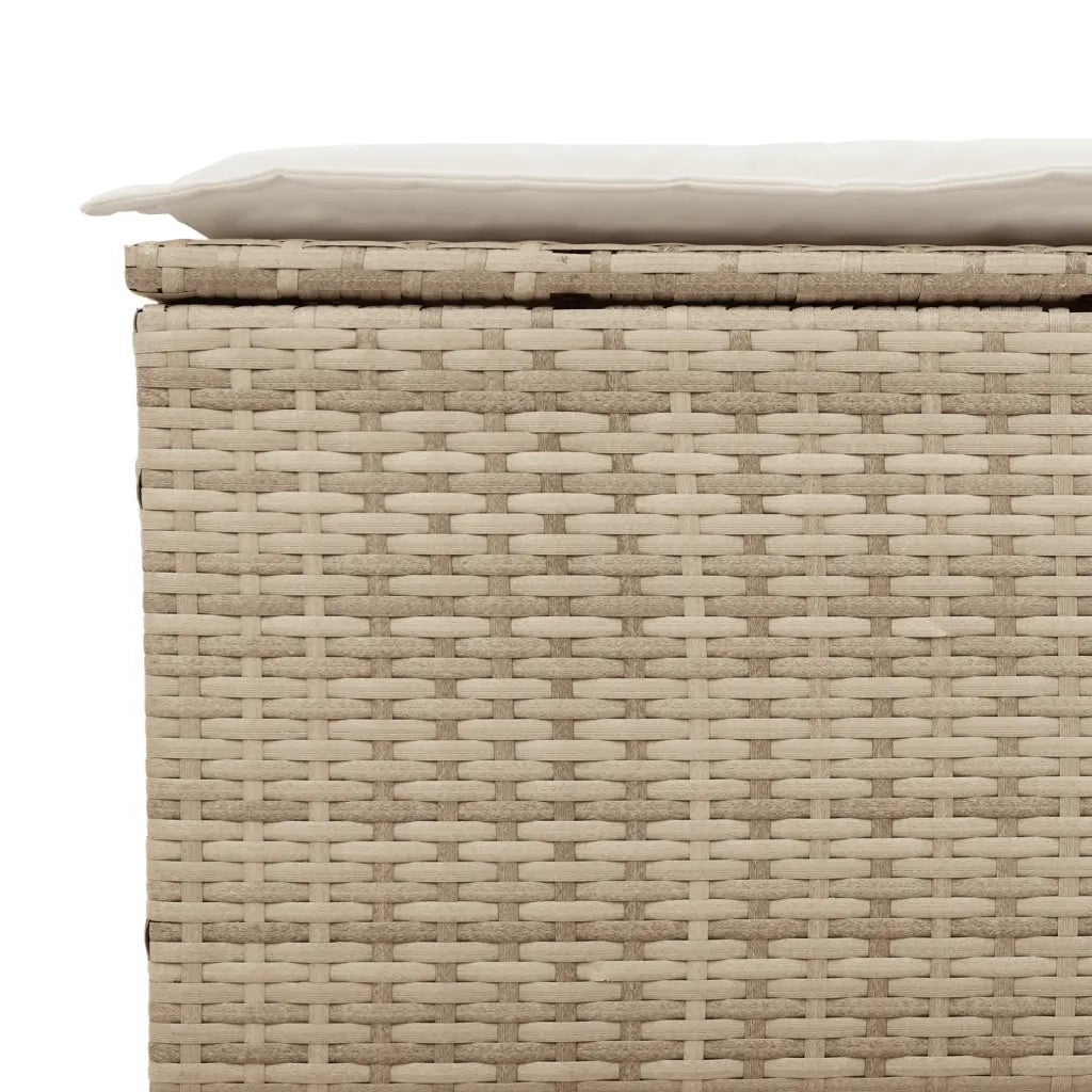 Divano da Giardino con Cuscini a 3 Posti Beige in Polyrattan 365831