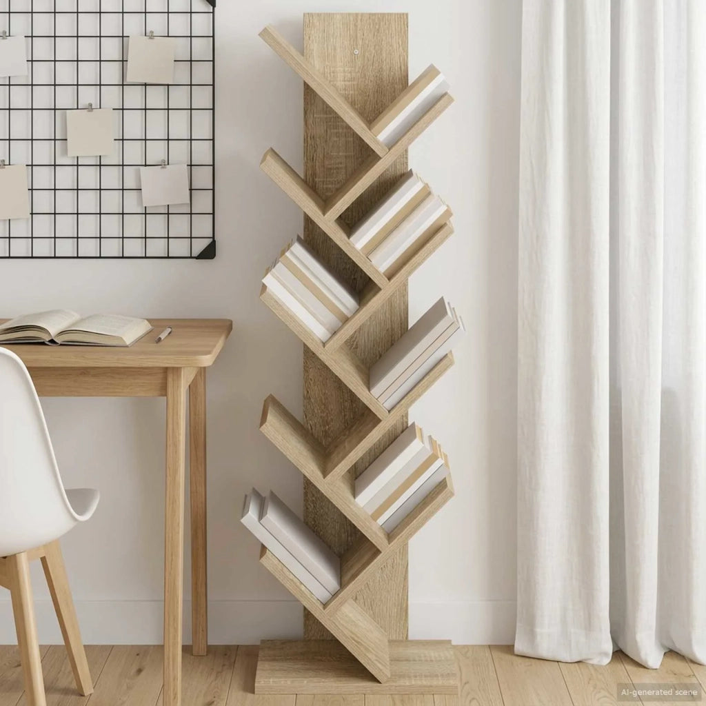 Scaffale da Libro ad Albero 6 Livelli 30 x 18 x 100 cm 8012374