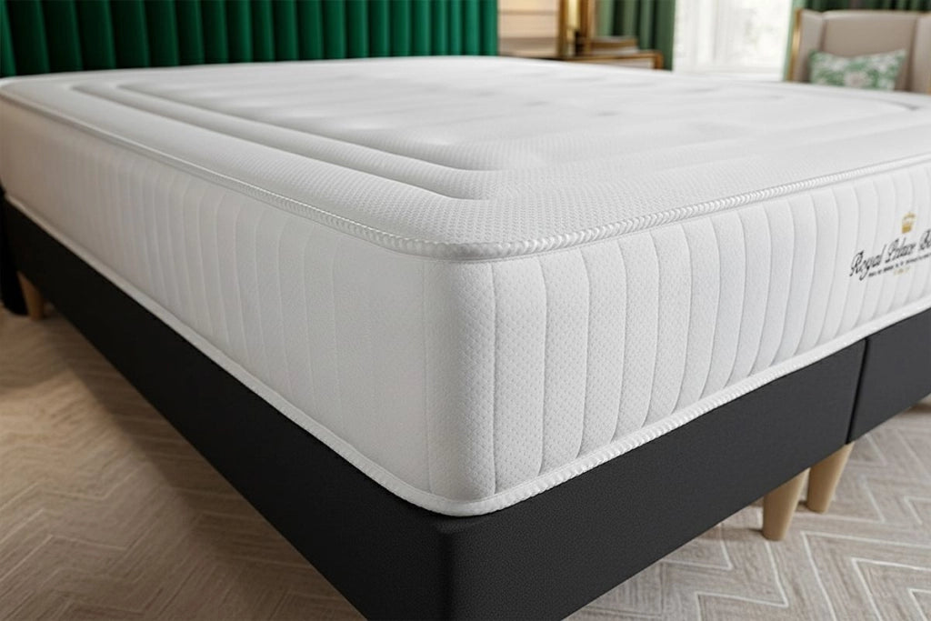 Pacchetto letto completo - Materasso 140x200cm + Box spring con doghe (kit) + 2 cuscini + Piumino - Lancaster