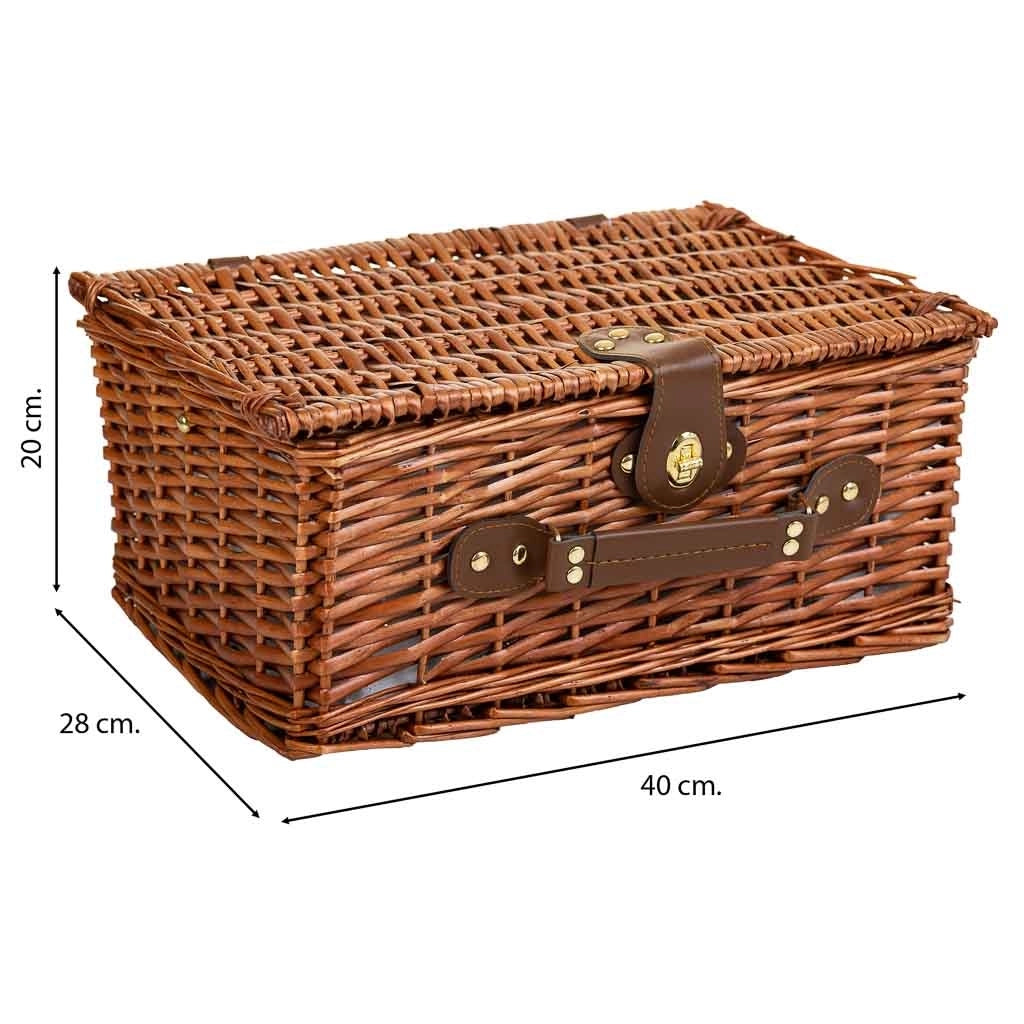 Cestino pic-nic marrone 40x28x20h