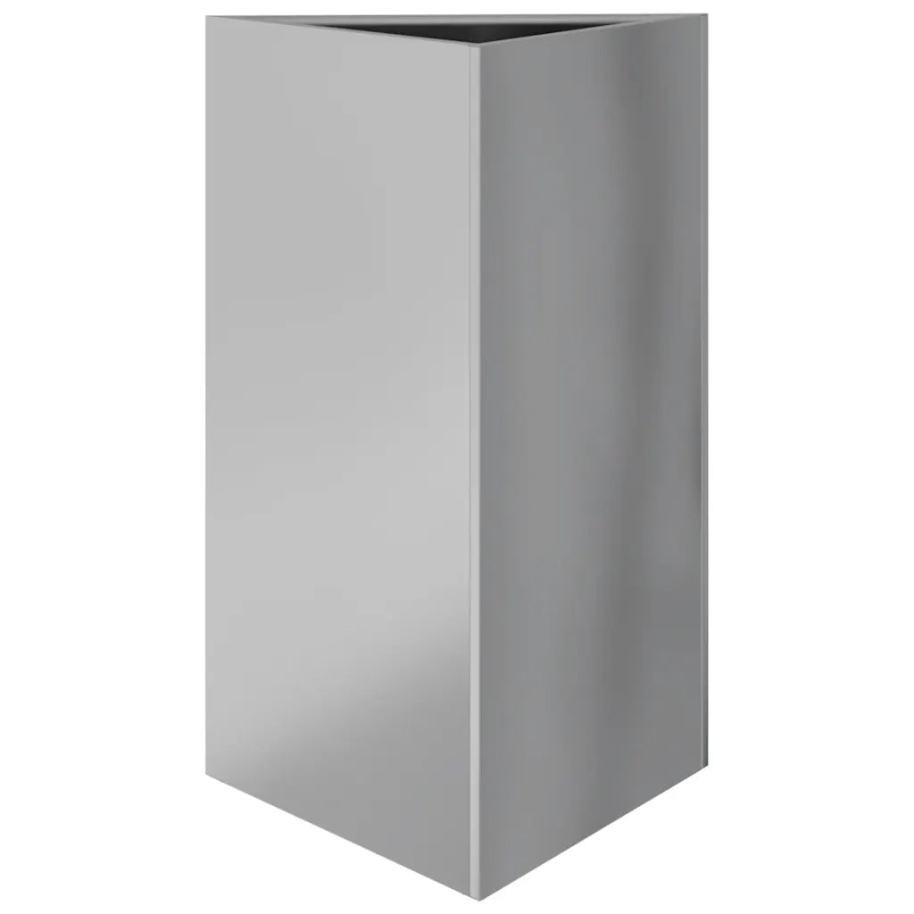 2 pz Fioriere | Cassetta per fiori | Vaso Triangolari 50x43x75 cm in Acciaio Zincato