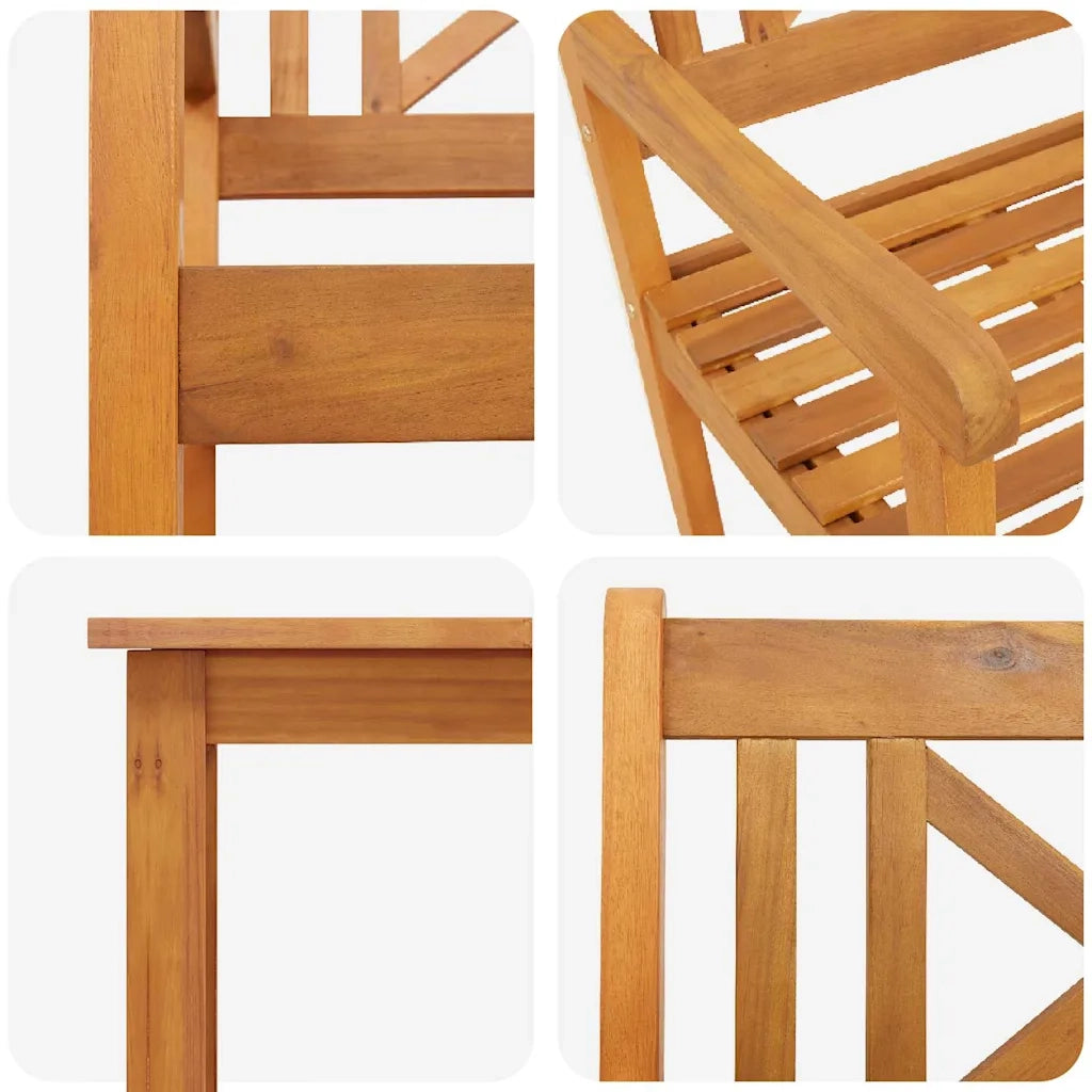 Set da Pranzo per Giardino 5 pcs Marrone 3375657