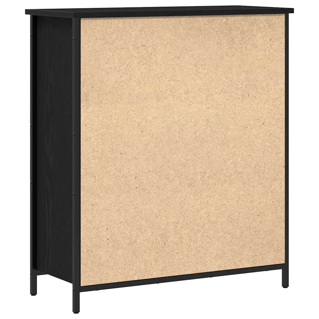 Credenza Rovere Nero 70 x 30 x 80 cm Legno multistrato 863159