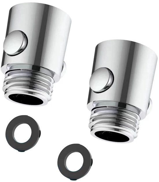 Vitello di chiusura 2 pezzi - Stopper/Regolatore di flusso - Vitello di chiusura per doccia - Doccia manuale - Materiale ABS di alta qualità - Installazione semplice - Valvola di chiusura per doccia