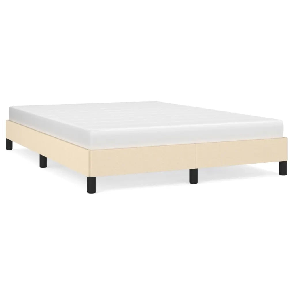 Letto matrimoniale | Letto per adulti | Giroletto senza Materasso Crema 140x190 cm in Tessuto