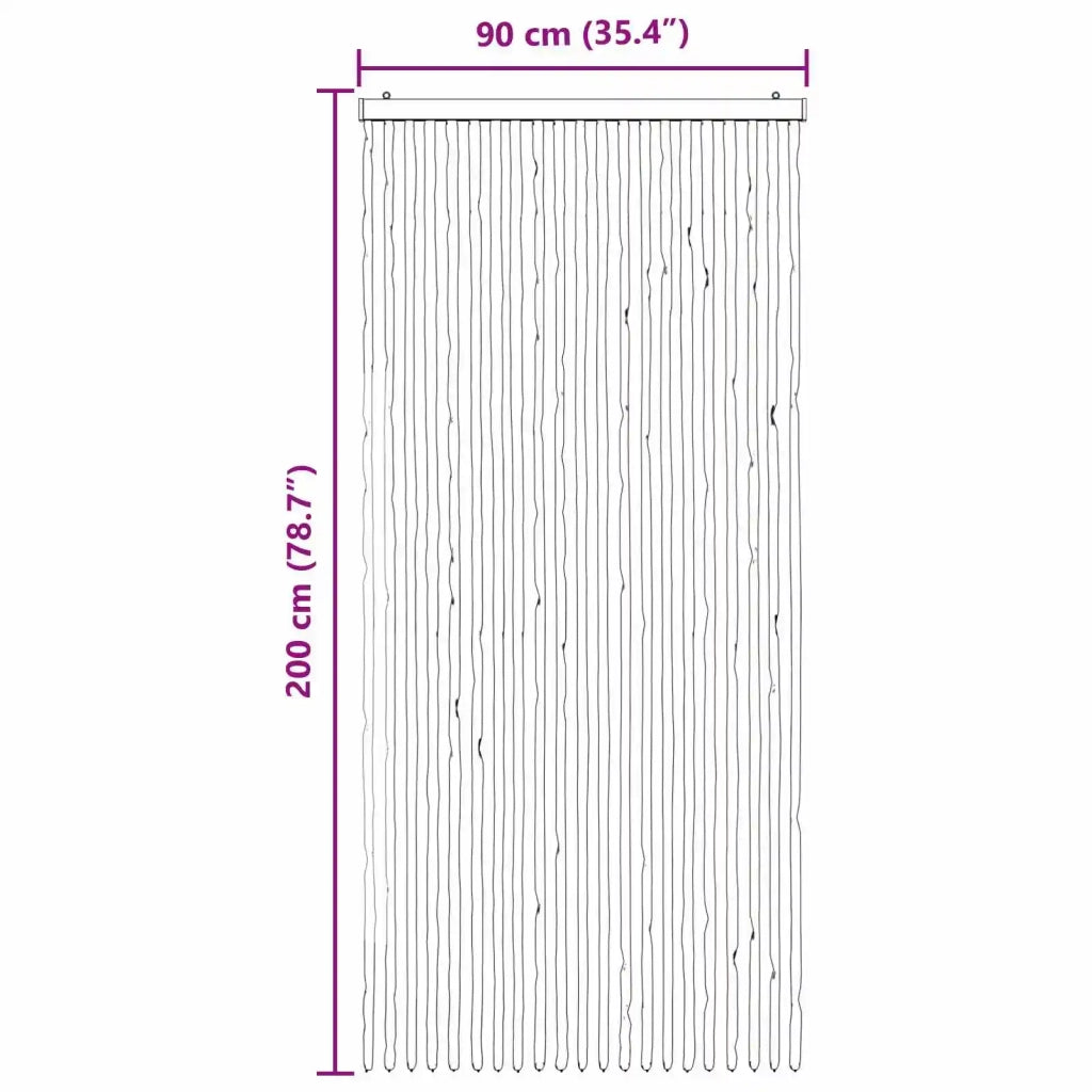 Tenda per insetti in chenille Grigio e Beige 90 x 200 cm 42034463