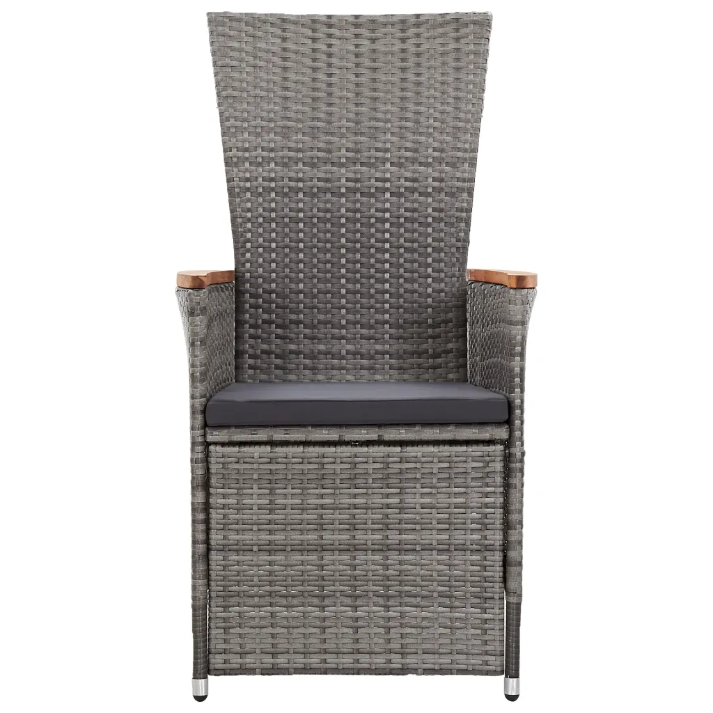 Set da Pranzo da Giardino 9 pz con Cuscini Grigio 3099464