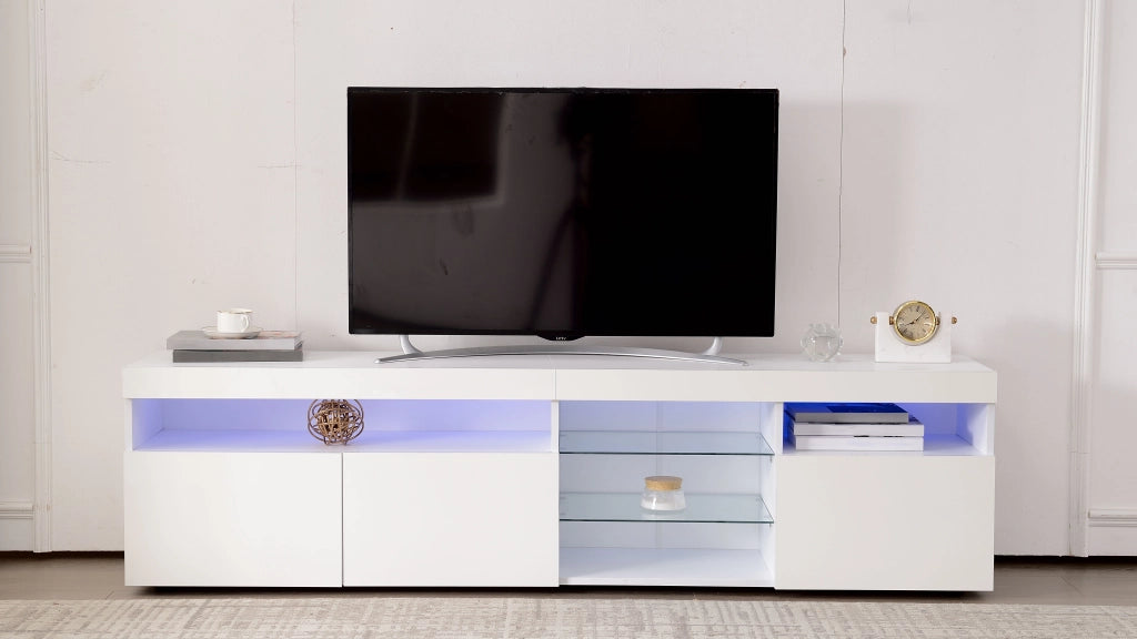 Cassettiera per TV bianca in MDF; 180 cm