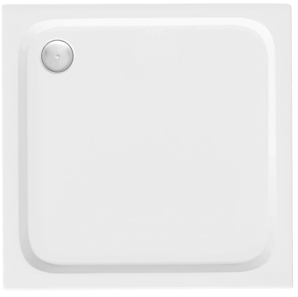 Piatto Doccia Acrilico Rea Belmond White 90x90 Copertura rame spazzolato