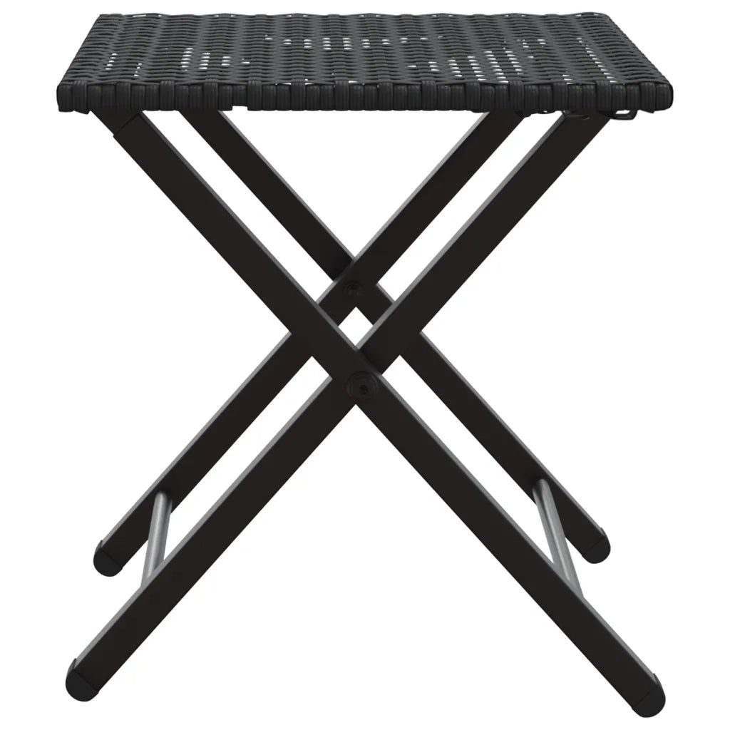 Set da Pranzo da Giardino Pieghevole 5 pz Nero in Polyrattan 365944