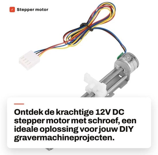 Motore a passo lineare 12V DC - 2 fasi - 800 mA - 18° angolo di inclinazione - temperatura 0~+55°C - motore lineare