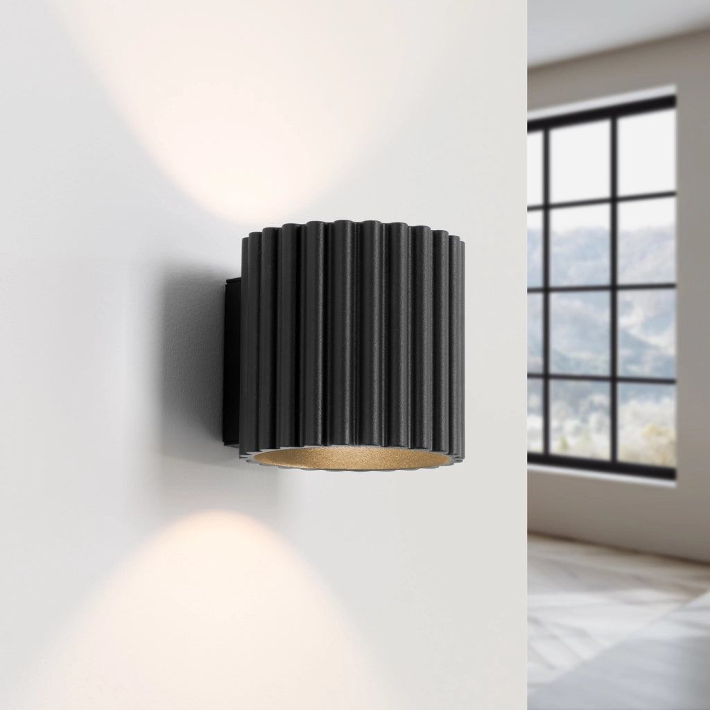 Lampada a parete AURA nero G9